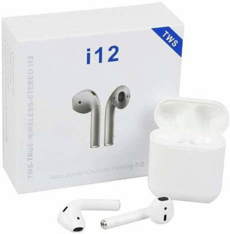 ALLUWANT TWSi12 5.0 Wireless Earphone Portable Charging Case with Sensor Bluetooth Headset (White, True Wireless) Smart Headphones(Wireless)