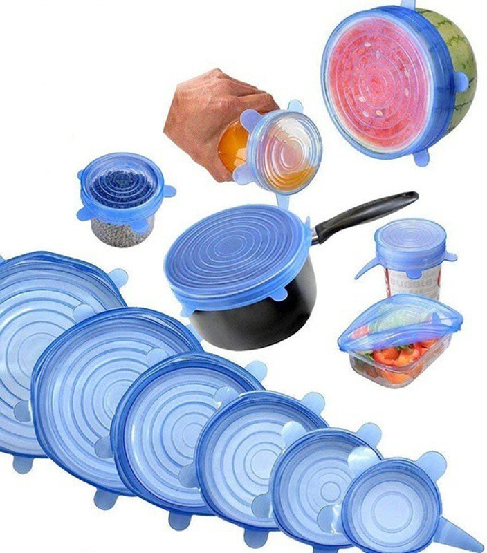 MAHI ENTERPRISE ME-SILIKON LID FOR KITCHEN 8 inch Lid Set, Pack of 6(Silicone)