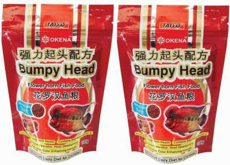 TAIYO Bumpy Head Flowerhorn (2x100gm) 0.2 kg (5x0.04 kg) Dry Senior Fish Food