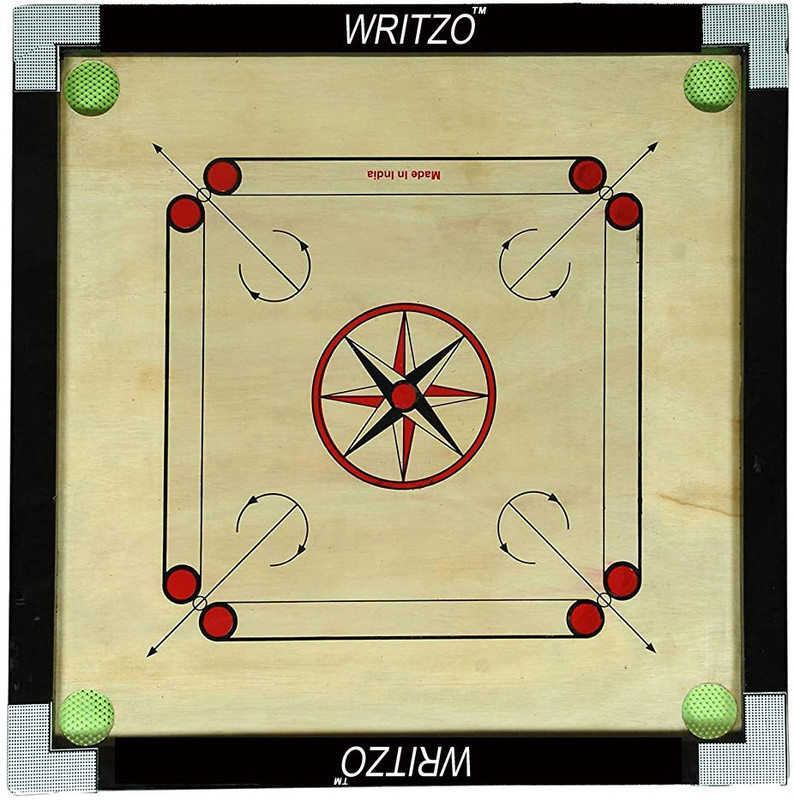Writzo Smooth Shiny Glossy 50 cm Carrom Board(Multicolor)