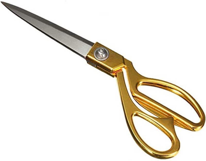 Vegmine Golden( Tailor )Scissors Stainless Steel Professional Cutter Fabric Sewing Shears Sharp Blade Scissors(Set of 1, Golden)