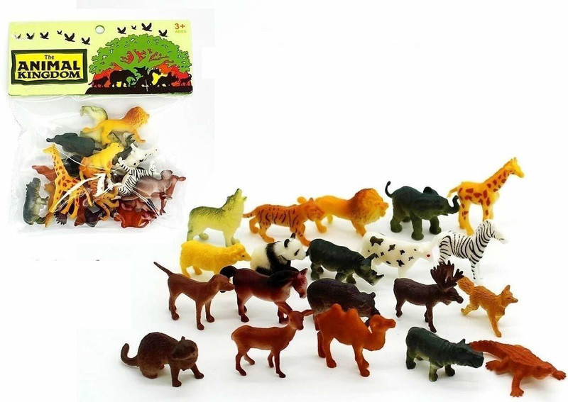 Sanchi Creation Animal Play Sets Animal Kingdom Learning Games for Boys Girls Kids Toddlers(Multicolor)