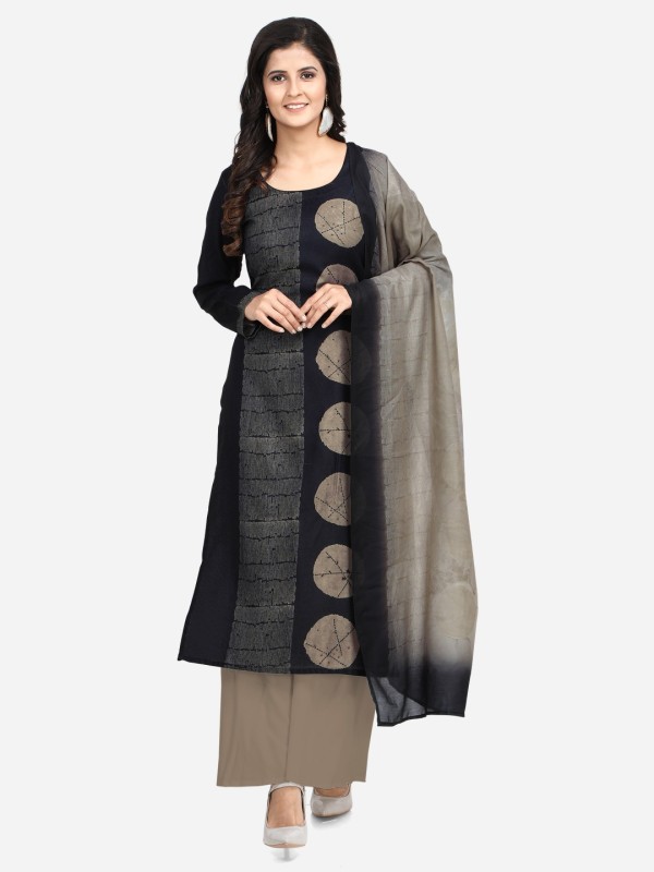 JANSI Pashmina Printed Salwar Suit Material(Unstitched)