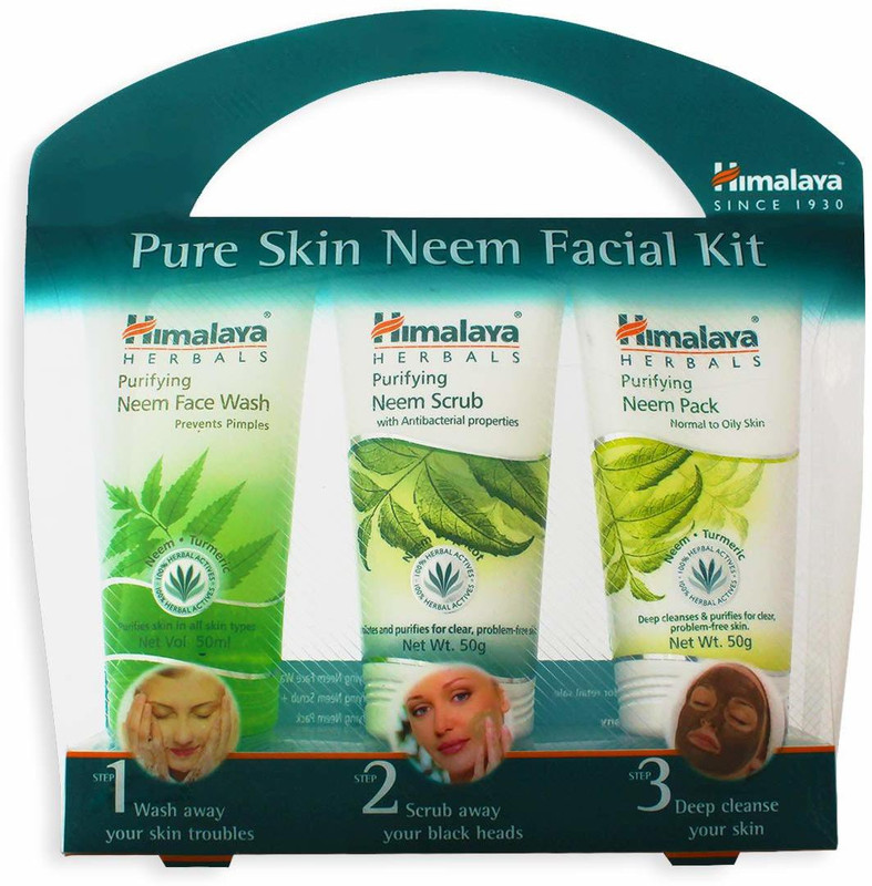 HIMALAYA Pure Skin Neem Facial Kit (Facewash 50ml, Scrub 50g & Face Pack 50g)(3 Items in the set)