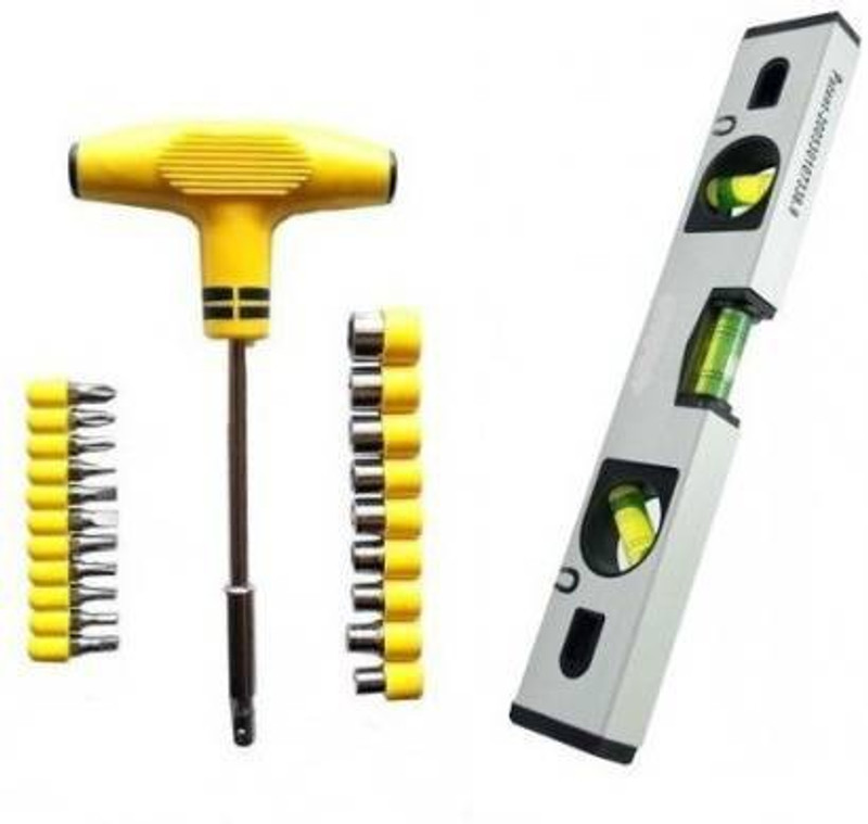 Inditrust 24 pcs interchangeable Magnetic Carpenter's Level (34 cm) Level Magnetic Carpenter's Level(34 cm)