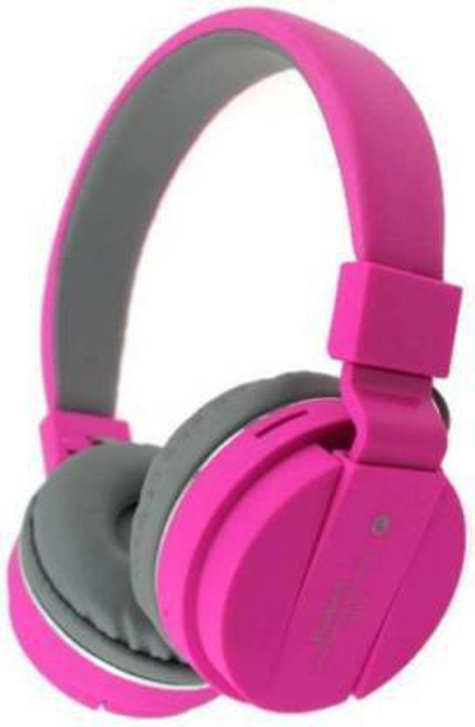 Worricow Ultra Deep Bass Sound SH12 Headphone Wireless Bluetooth Bluetooth(Pink, On the Ear)