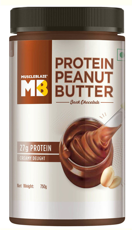MUSCLEBLAZE High Protein Peanut Butter (Dark Chocolate) 750 g