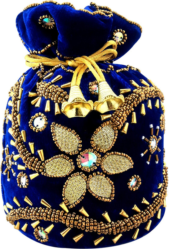lookingfab (NO.1)= WOMENS,FLOWER POTLI (RED) Potli