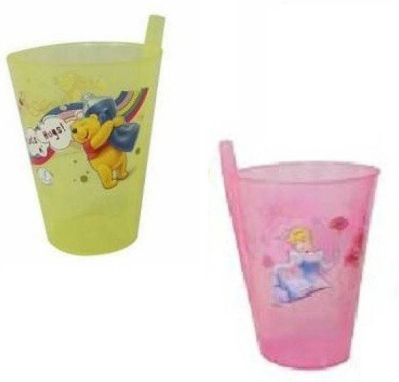 eRetaillMart 2 PCS Best Quality Plastic Toddler Straw Cup – BPA Free,BPA Bright Eyecatchy Colors (Best Return Gift)(Multicolor)