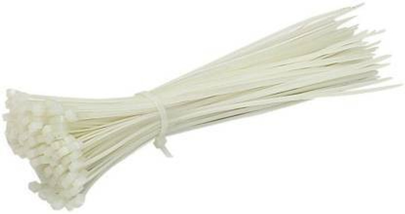 YUVAAN 10 Inch Nylon Cable Ties Zip Wire Organiser Ties Nylon Flexible Straps Cable Tie(White Pack of 300)