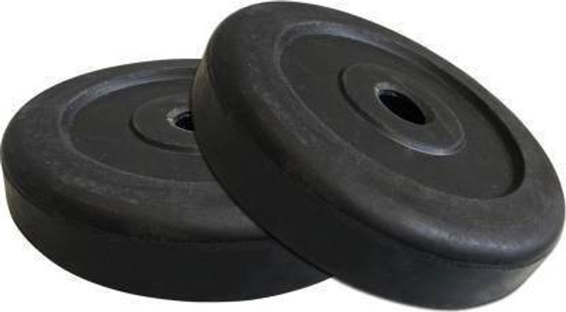 Kiraro 3Kg x2pcs Good Quality Rubber Plates With 28mm Hole For Home/Commercial Gym (6Kg) Black Weight Plate(6 kg)
