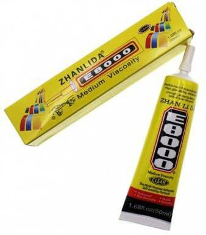 Toughway E-8000 Glue Multi-Purpose Transparent Adhesive (1.68 fl Oz/ 50ml) Glue(50 ml)