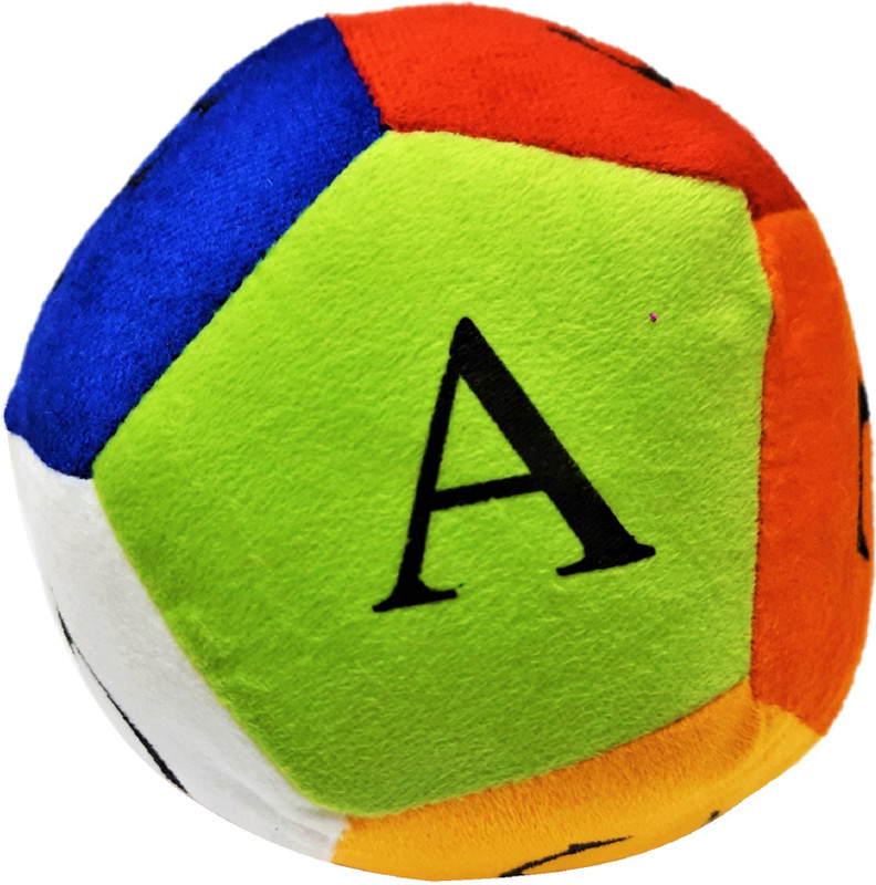 AFTERSTITCH soft toys ball for kids baby Stuffed with Alphabets (Large)  - 19 cm(Multicolor)