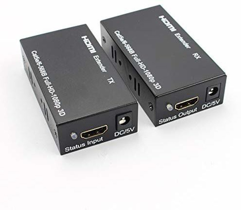 Tobo TV-out Cable 60 Meter HDMI Extender Repeater Transmitter/Sender Receiver TD-573H(Black, For TV)