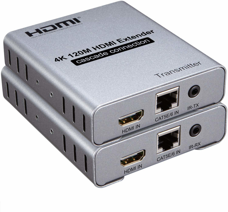 Tobo TV-out Cable 4k HDMI Extender Over LAN Routers Switchers Ethernet 120M RJ45 TD-437H(Black, For TV)