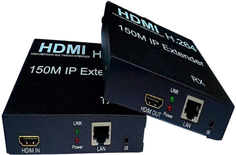 Tobo TV-out Cable 150m HDMI Extender Over Ethernet Ethernet LAN Switch TD-436H(Black, For TV)