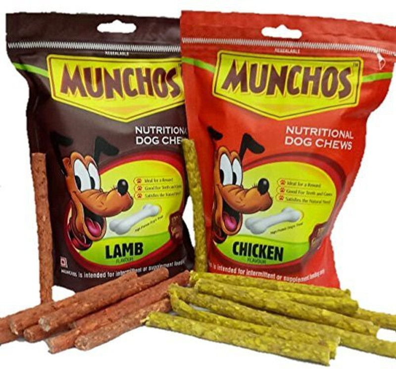 Munchos Dog Chew Sticks Combo Pack Lamb, Chicken Dog Chew(900 g, Pack of 2)