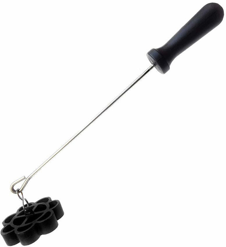 VGS MARKETINGS Non Stick Achu Murukku Maker Mould with Silver Stick Roaster 0.2 kg Roaster(Black)