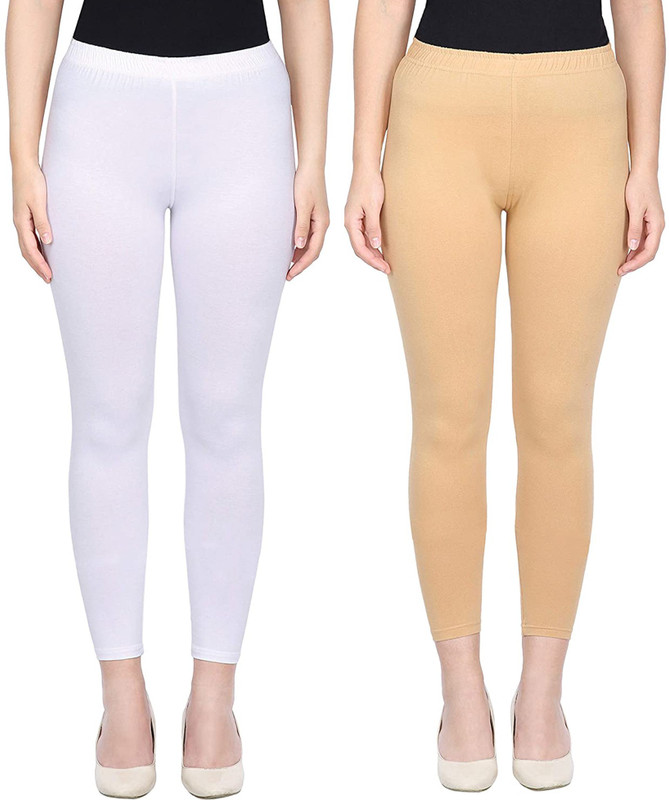 Errish Enterprises Ankle Length Western Wear Legging(White, Beige, Solid)