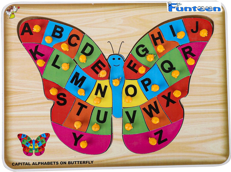 FUNTEEN Capital Alphabets in Shape of Butterfly(26 Pieces)