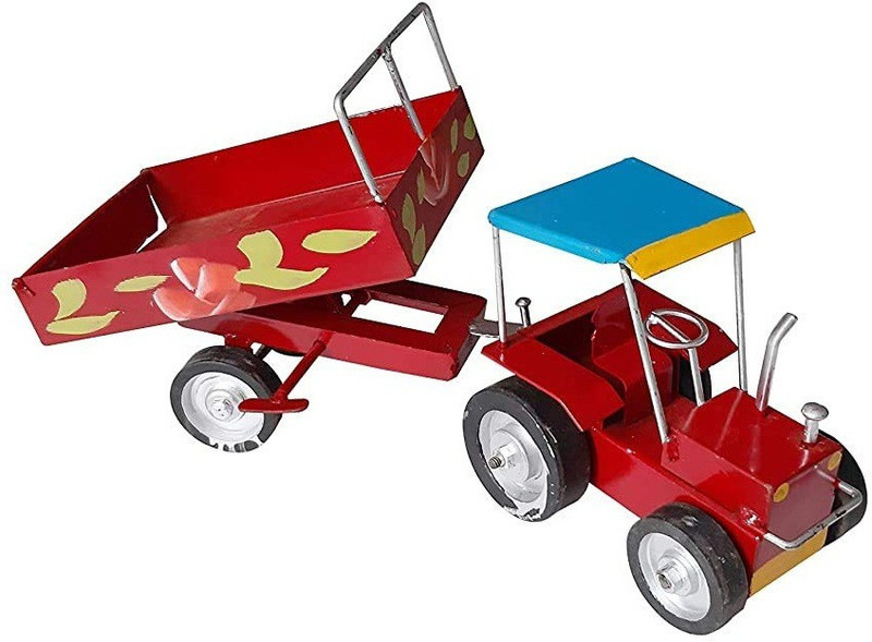 sanskar impex Metal Tractor Iron Tractor Lokhand Tractor Toy with Trolley for Your Kids(Green, Pack of: 1)