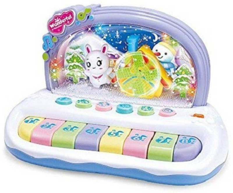 BHADIYADRA EMPIRE 14 Keys Piano Keyboard Light and Sound Music Instrument Classic(Multicolor)