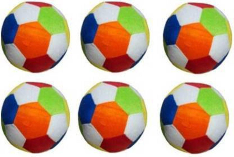 KPN New Stuffed Soft Ball for kids (Pack Of 6)  - 9 cm(Multicolor)