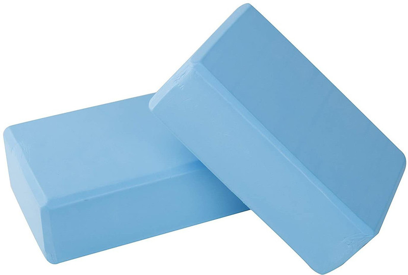 keycraze Yoga Blocks Pack of 2 - EVA Made Yoga Blocks for Yoga Exercises Yoga Blocks(Blue Pack of 2)