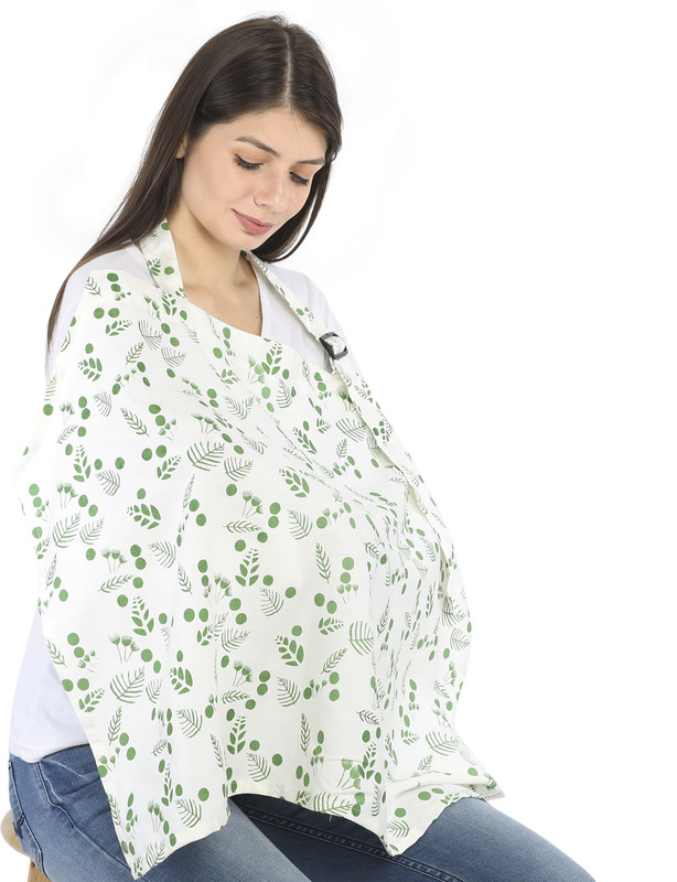 Lula Mom Multi-Purpose Breastfeeding Nursing Shawl/Scarf Feeding Cloak(Green)