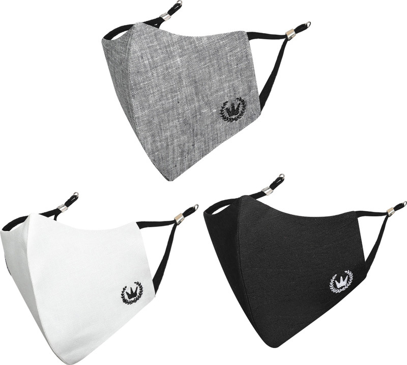 MASQ 4 Layer Protective, 100% Cotton Cloth Face Mask Combo for Men with Ear Loops Swords_Combo_XL_04 Reusable, Washable Cloth Mask(Black, Green, XL, Pack of 4, 4 Ply)