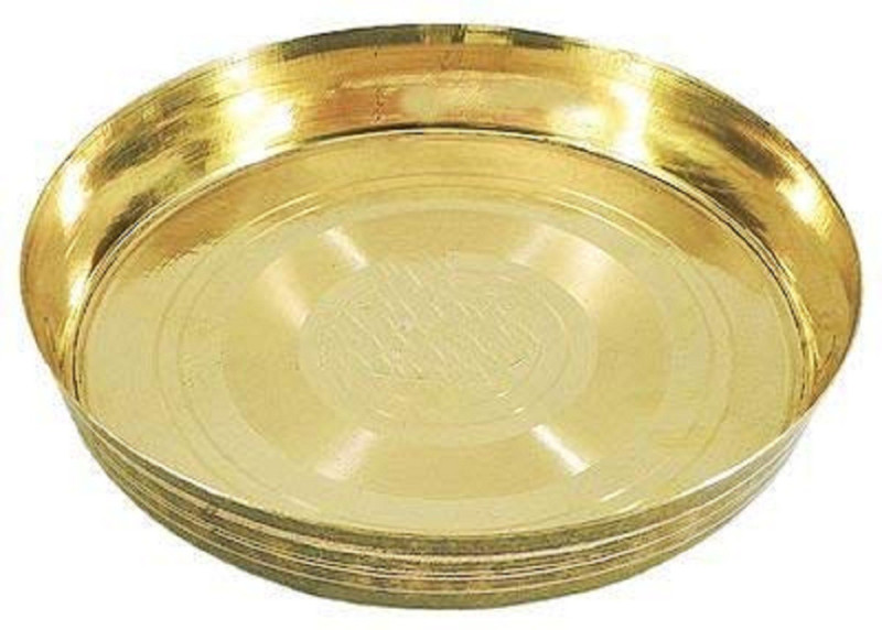 SBI Brass Thali Half Plate(Microwave Safe)