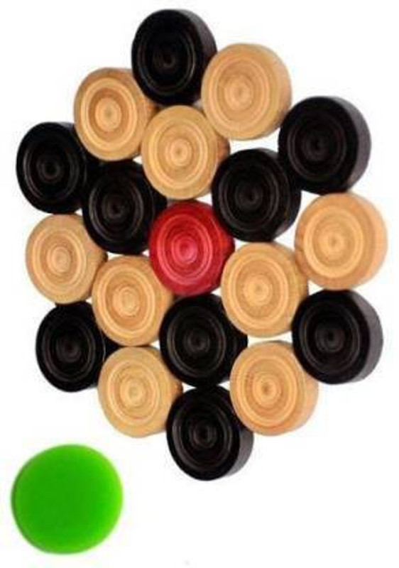 Sanchi Creation Carrom Pawn, Carrom Pack Of 20 Carrom Pawns(Pack of 20)