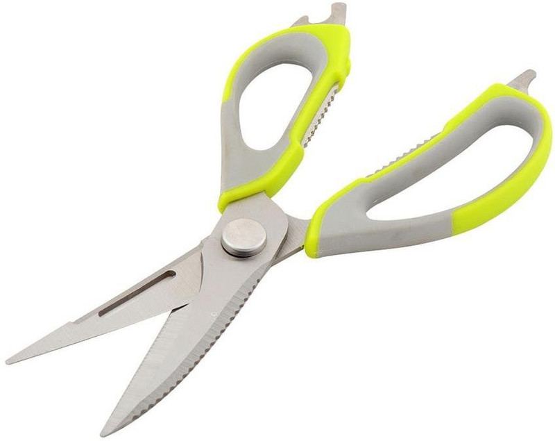 SVSONLINE 10 in 1 Multipurpose Stainless Steel Mighty Shears Scissor Stainless Steel Fish Scissor(Green, Grey, Steel, Pack of 1)