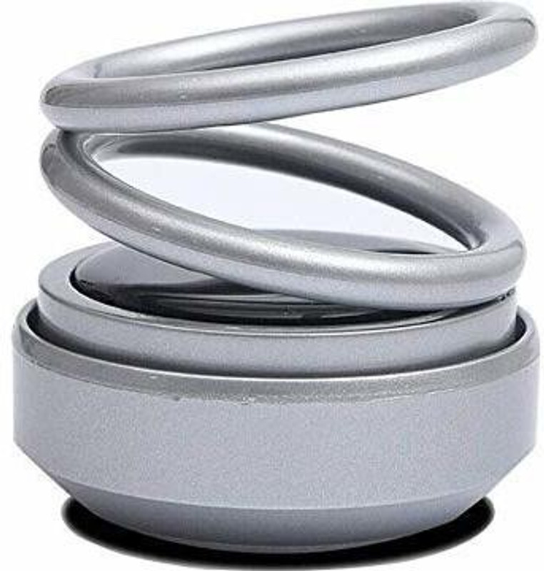 Motopex 2 Solar Car Fragrance Double Ring Rotating Car Aromatherapy Home Office Air Fresher Decoration Perfume Diffuser Silver Air Purifier(Pack of 1)
