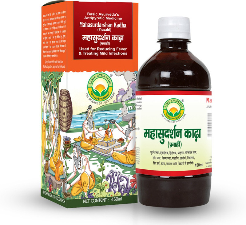 Basic Ayurveda Maha Sudarshan Kadha(Pack of 3, 1350 ml)