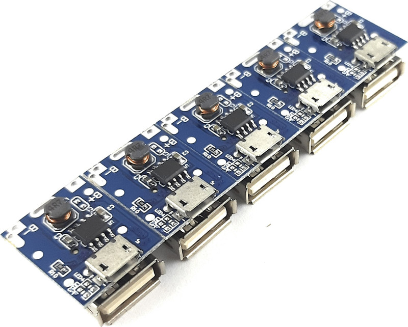 SME 5 Pics Step Up Power Bank 5V Charger Circuit Module With Micro USB and USB 2.0 Socket Power Supply Electronic Hobby Kit