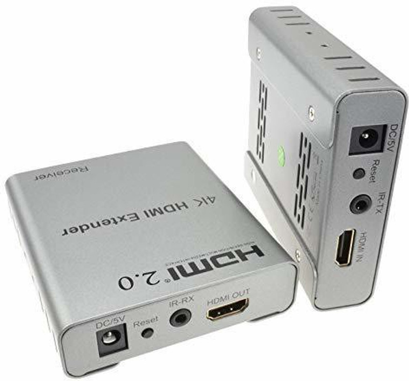 Tobo  TV-out Cable HDMI 2.0 4K HDMI Extender Up to 60M by cat6/7 Cable with IR Amplifier TD-459H(Black, For TV)