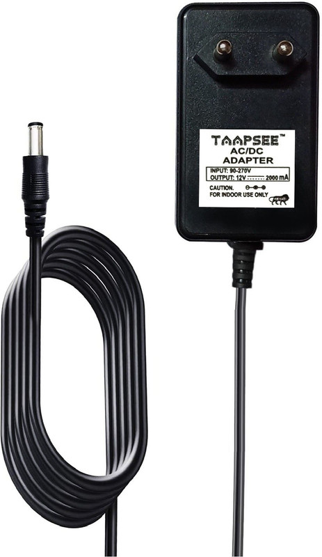 TAAPSEE 7.5V 6.5ft (2 Mtr.) Cable Compatible with CASIO Casiotones Keyboard Piano Models Power Supply Worldwide Adaptor(Black)