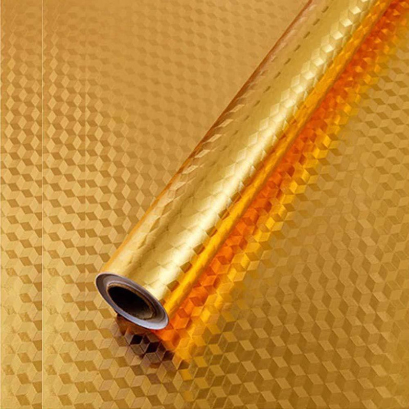 Amar Enterprise 200 cm x 60 cm Decorative Paper Wallpaper(Gold)