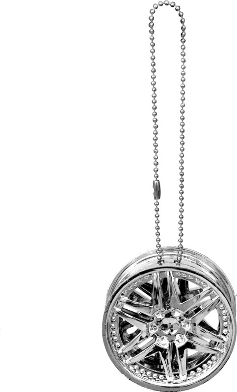 AVEU Alloy Wheel Style Hanging Car Air Freshener Gel Perfume Car Hanging Locking Carabiner(Silver)