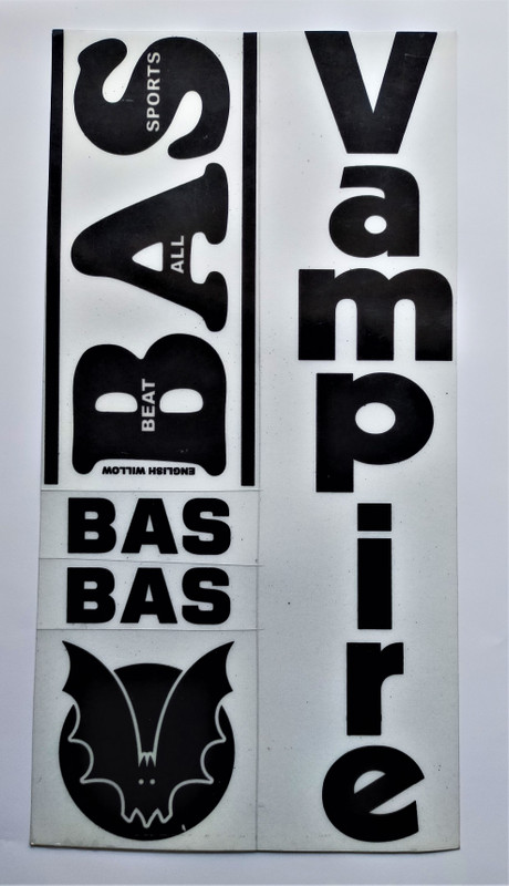 BAS Vampire Black Metallic Cricket Bat Sticker/ Advanced Quality Bat Sticker(Black)