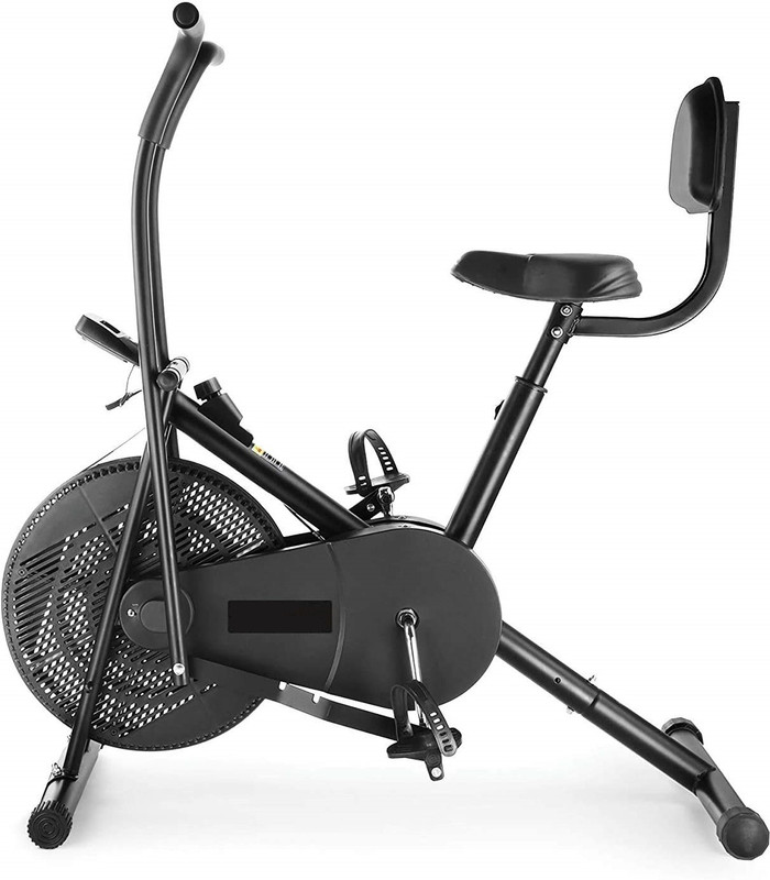 Bhatia Sports Airbike 2-in-1 exercise cycle, Hybrid exercise bike, exercise cycle for home Dual-Action Stationary Exercise Bike(Black)