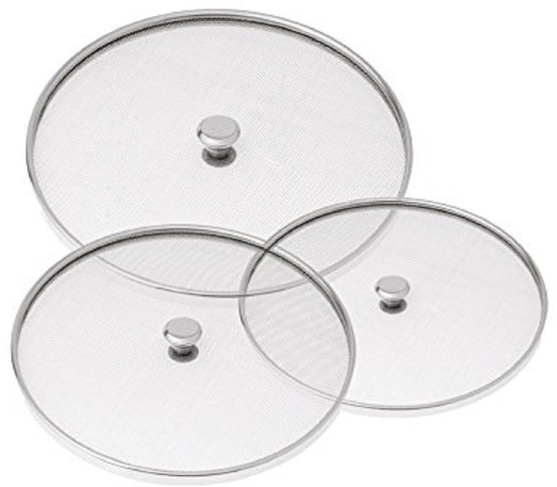 SBI Net Jali Milk/water net cover 10 inch, 11 inch, 12 inch Lid Set, Pack of 3(Steel)