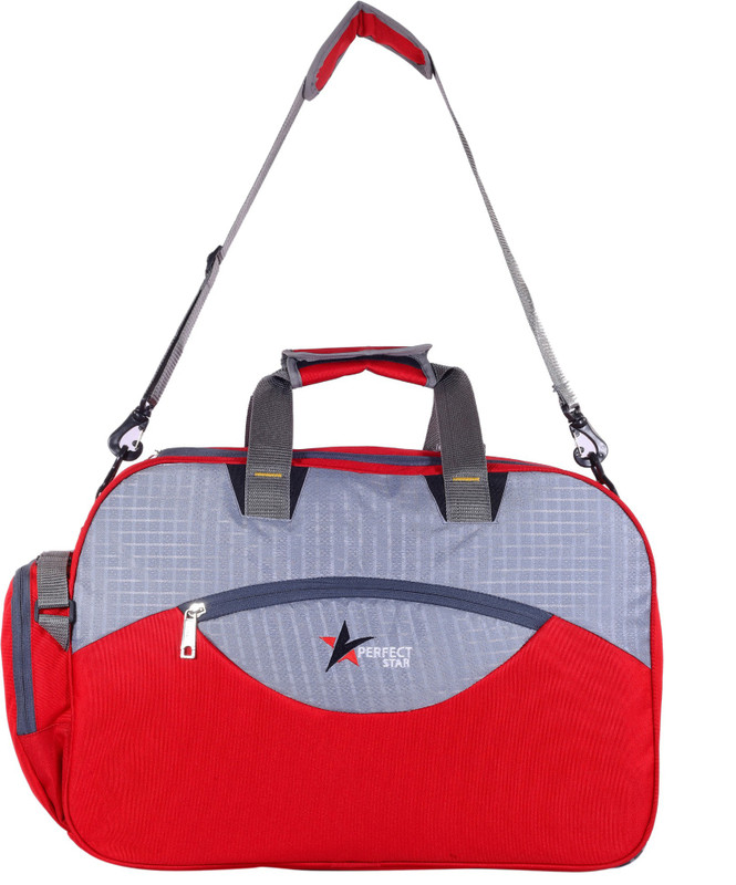 PERFECT STAR Large 60 L Duffel bag trolley luggage for men women with 2 wheels (red) Small Travel Bag - 24 inch(Red)