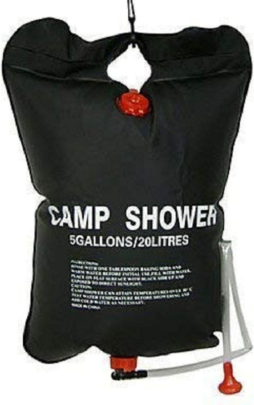 lOMESH Camp Shower Bag with On/Off Nozzle for Outdoor Shower 20 L capacity Solar Powered Portable Shower(20 L)