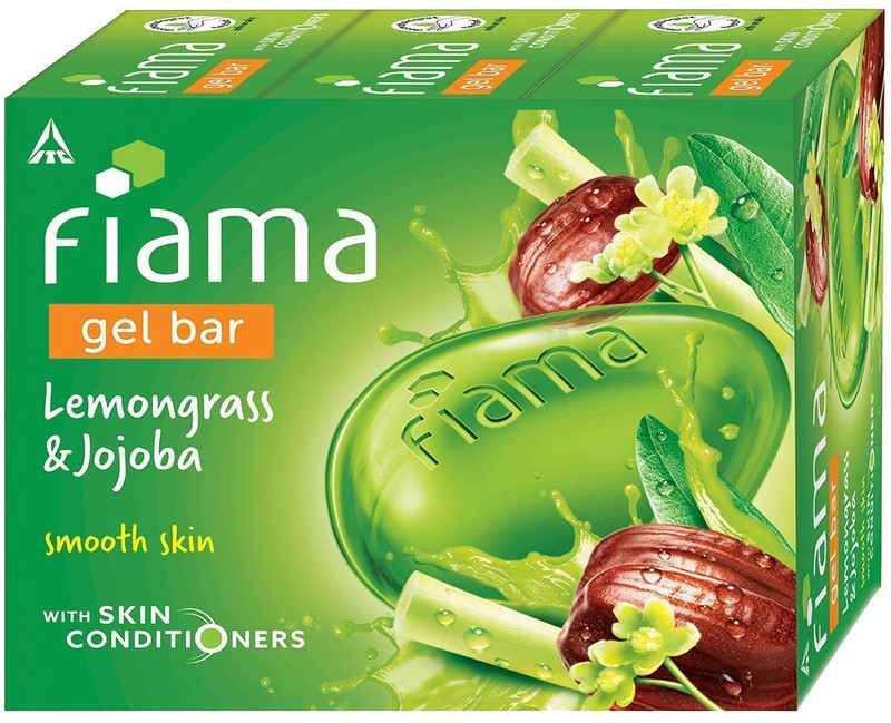 FIAMA Blackcurrant & Bearberry Soap Gel Bathing Bar, for Moisturized & Radiant Skin(3 x 125 g)
