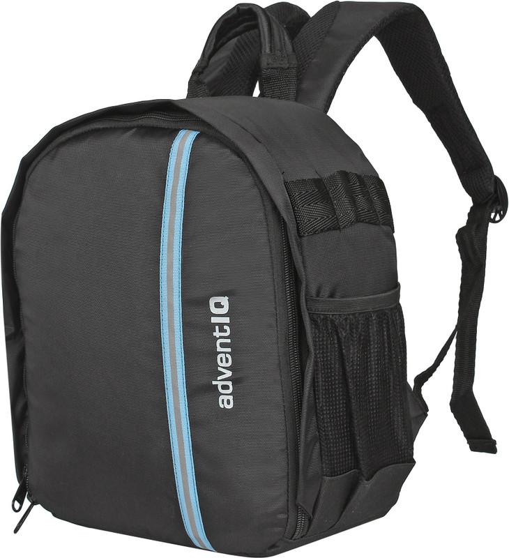 BAGS N PACKS DSLR/SLR Camera Lens Shoulder Backpack- Sky-Blue Reflective Tape Camera Bag(Black with Sky-Blue Reflective Tape)