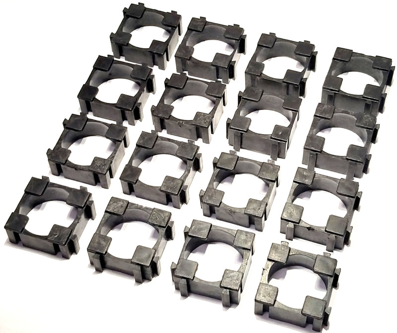 Big Enterprises 18650 Lithium battery spacer 100 pieces plastic holder for Diy battery pack making. Educational Electronic Hobby Kit
