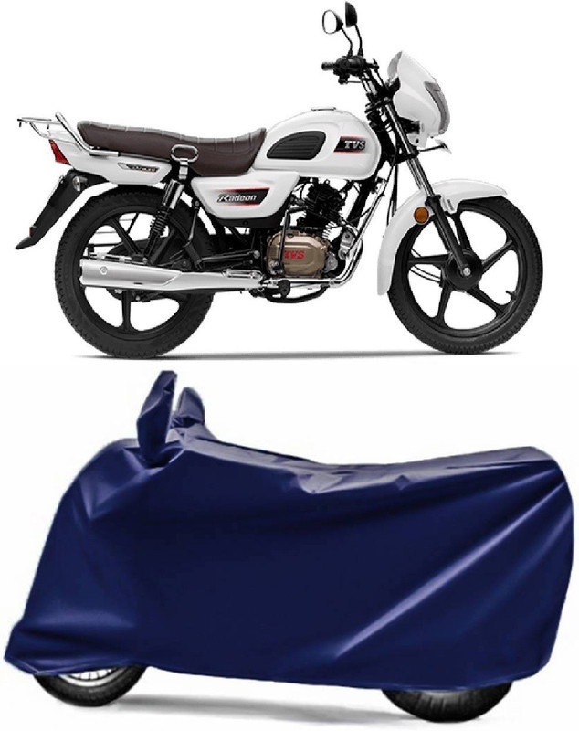 PVSTAR Two Wheeler Cover for TVS(Radeon, Blue)