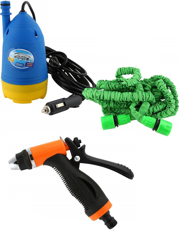 SOCHEP Water Gun and 10 m Special Hose Pipe with Submersible Pumps with Plastic Car Wash Self-Priming High Pressure Electric Washer Pressure Washer